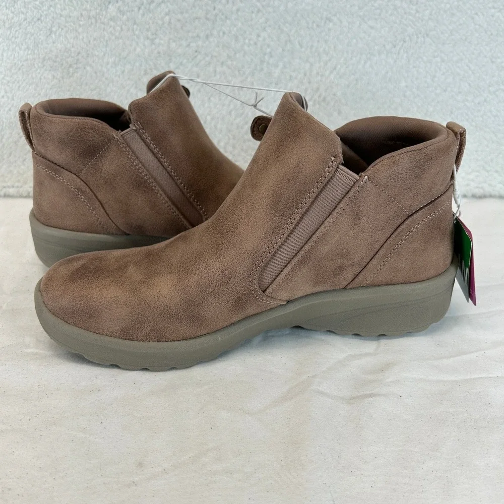 Skechers On-the-GO Joy Savvy Mushroom Brown Vegan Ankle Boots Mens 7‎ New